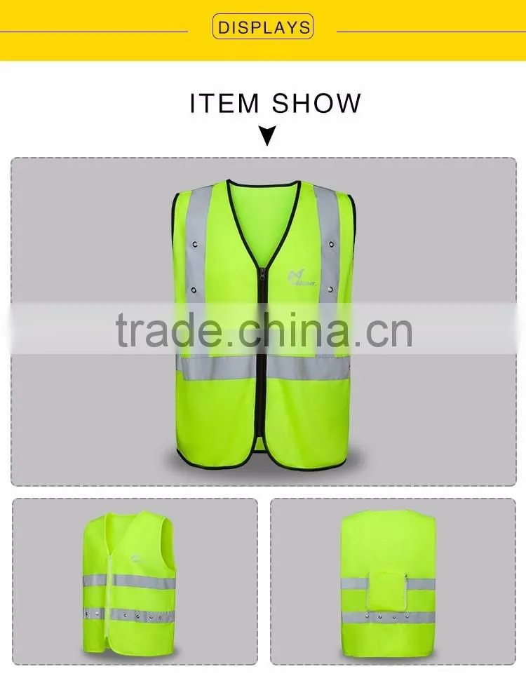 Breathable yellow workwear work tool vest for construction workers