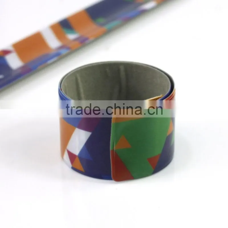customized snap band PVC reflective safety slap band