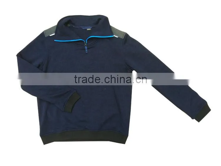 Hot sales 1/4 zipper mens weaving wear hiking knitted bomber jacket
