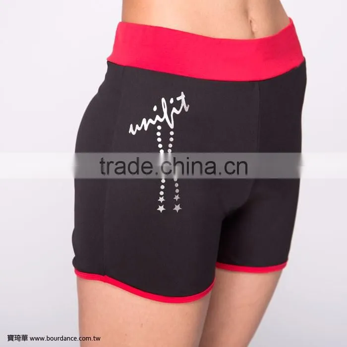 Gym clothing women color block dance short gym short