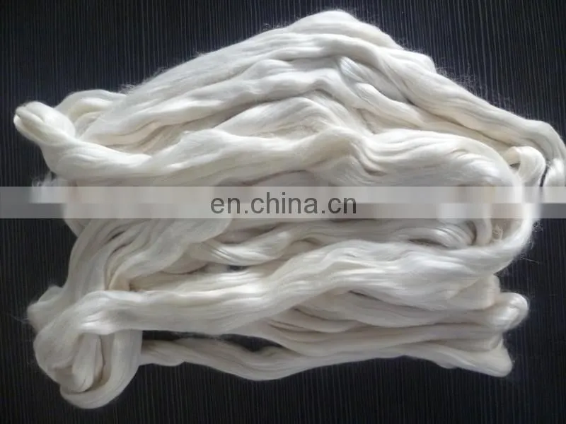 100% Mulberry Silk Fiber Sliver White A1