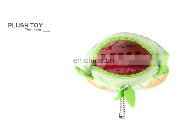 Cartoon vegetable series plush pocket money bag for kids