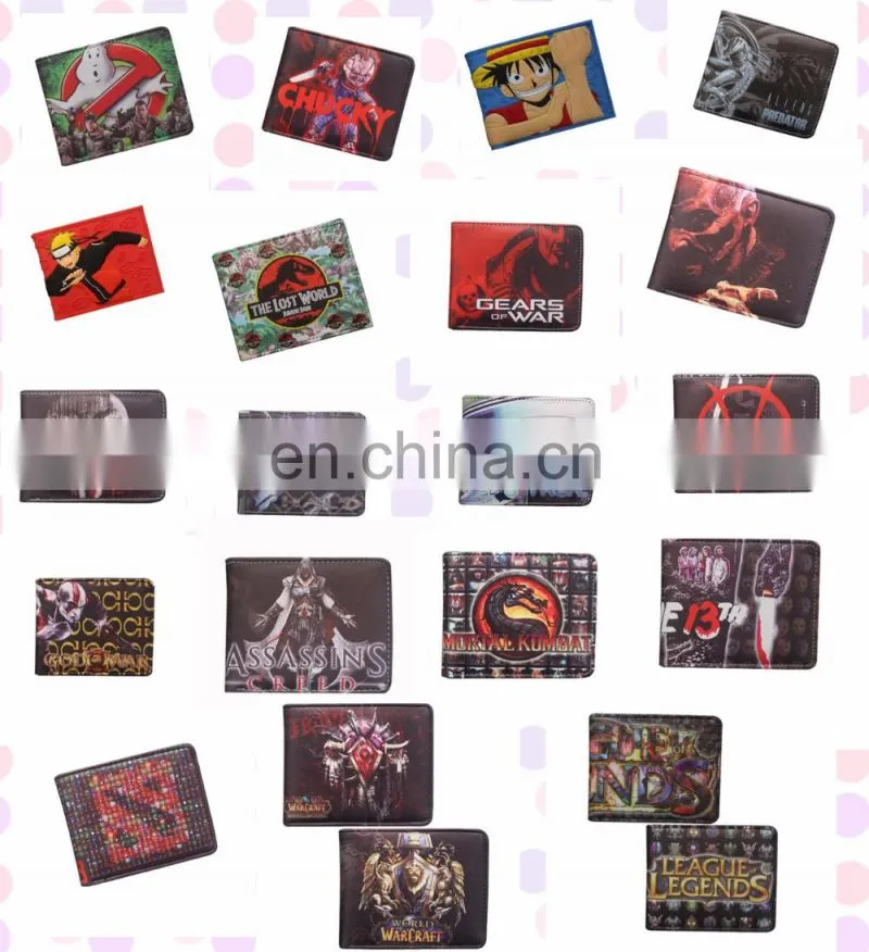 Game Jewelry Halo Card Wallet Leather Coin Purse Men Short Wallet
