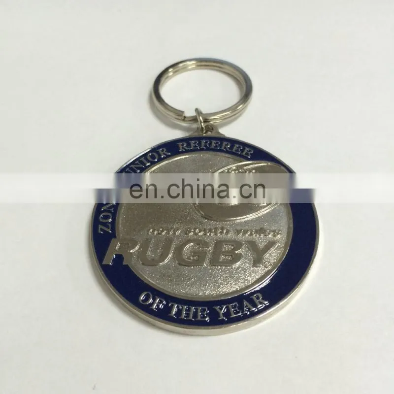 custom metal key chain with custom logo in soft enamel or resin key chain
