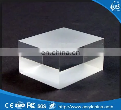 Clear Acrylic Solid Sign Block Customized Acrylic Cube Display Block Acrylic DIsplay Stand