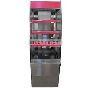 Vertical Toughened Glass Four Layer Hot Air Circulation Thermal Insulation Display Cabinet Warmer Showcase With Roller Shutter
