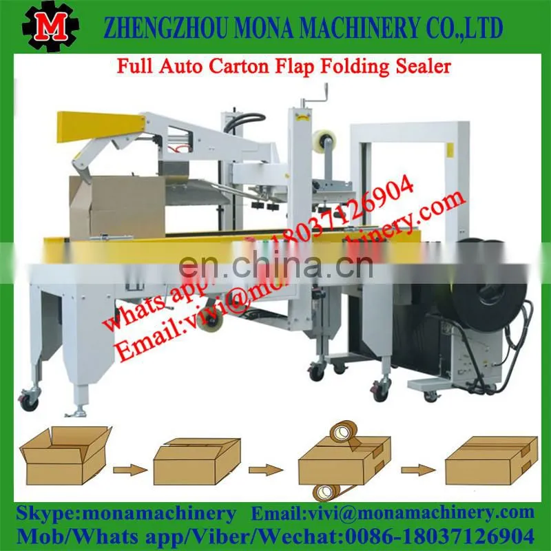 Automatic up and down adhesive tape beverages case sealing machine Automatic Carton Case Joint Edge Sealing Packing Machine