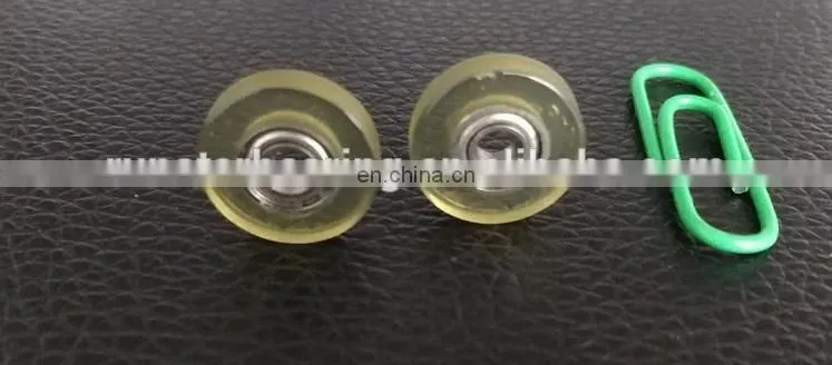 LOW VOICE PU Urethane Polyurethane rubber coated bearing wheels PU68312-3 polyurethane load bearing wheels