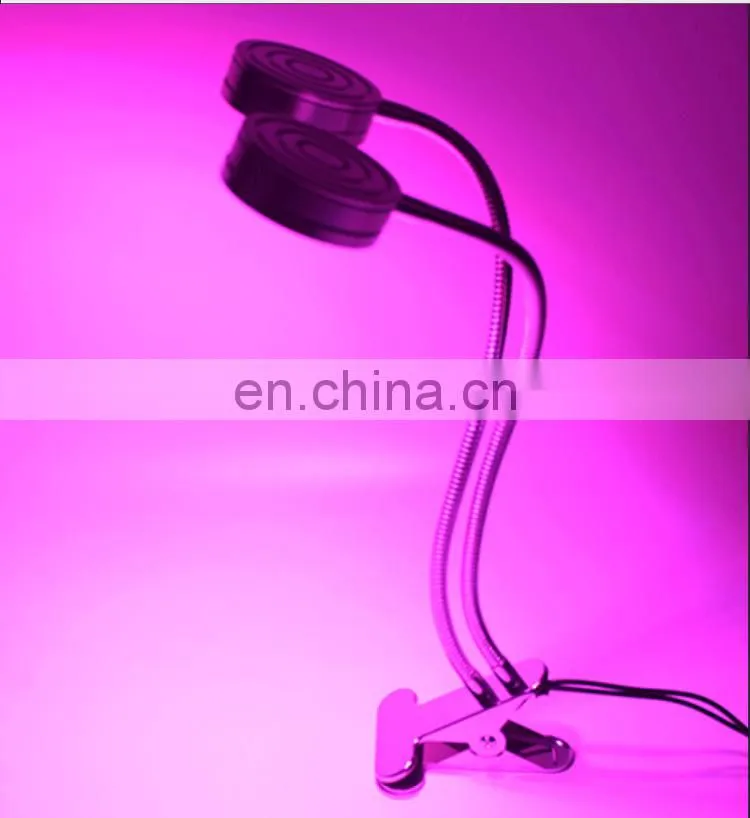 2018 New LED Grow Light, 14W Indoor Flexible Gooseneck Plant Growth Clip Light with USB Port Double Head