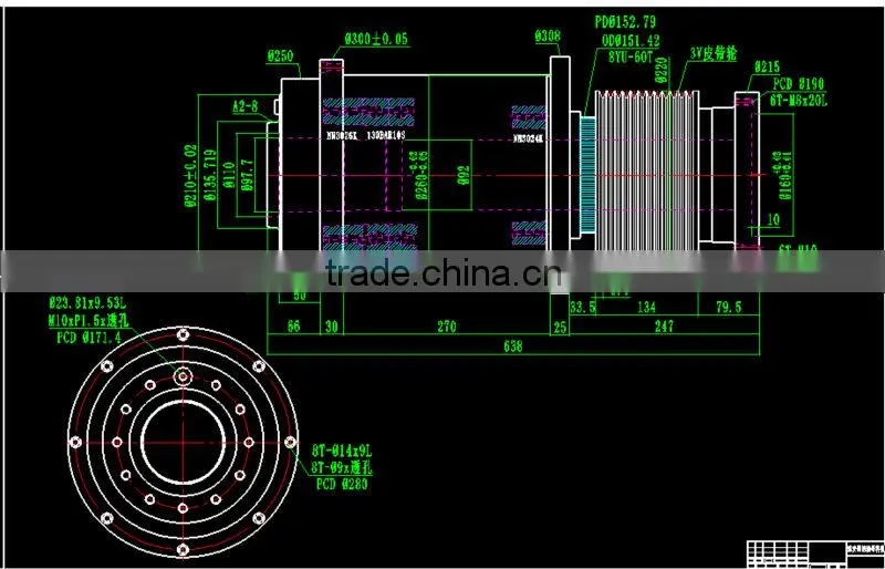 CK260 A2-8 Hot Sell Mechanical Spindle for Turning machine and cnc lathe machine