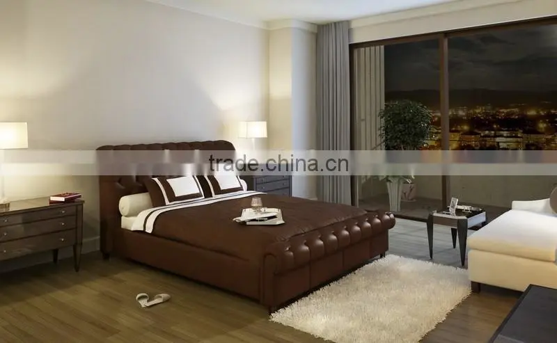 Gas Lift Up Storage PU/Leather Bed /Ottoman bed