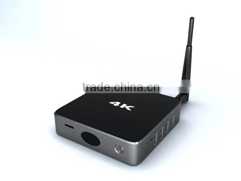 New design with metal shell quad core Cortex A17 2GB/16GB BT4.0 2.4GHz/5.0GHz Wifi Full HD 4K player Android tv box rk3288