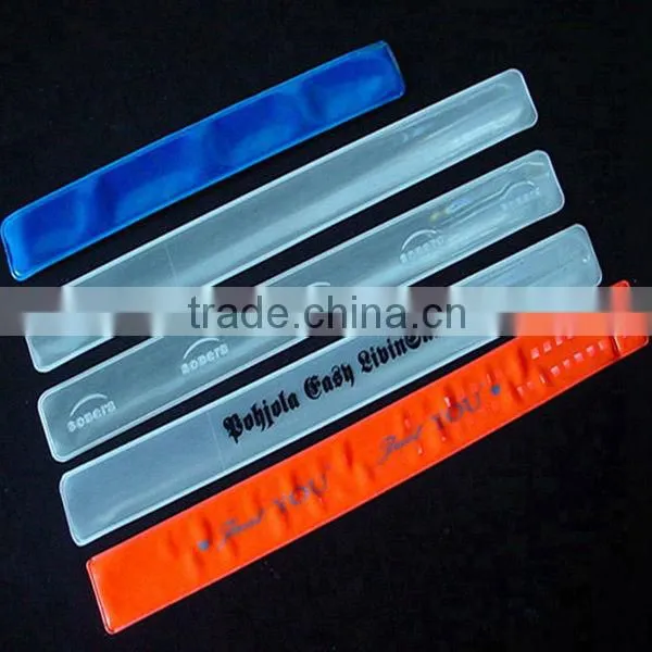 Best Quality Promotional flashing wristband / slap wristband / reflective wristband