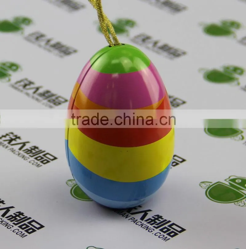 Egg-shaped Fancy Small Tin Container
