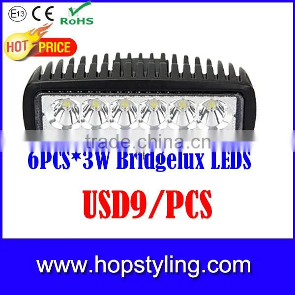 Direct factory offer 18W Led Work Light Bar Spot&Flood Combo 12V 24V Offroad 4X4 Driving Lamp