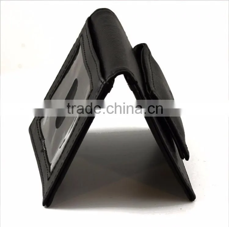 Leather strong magentic money clip bifold card slot money clip for men