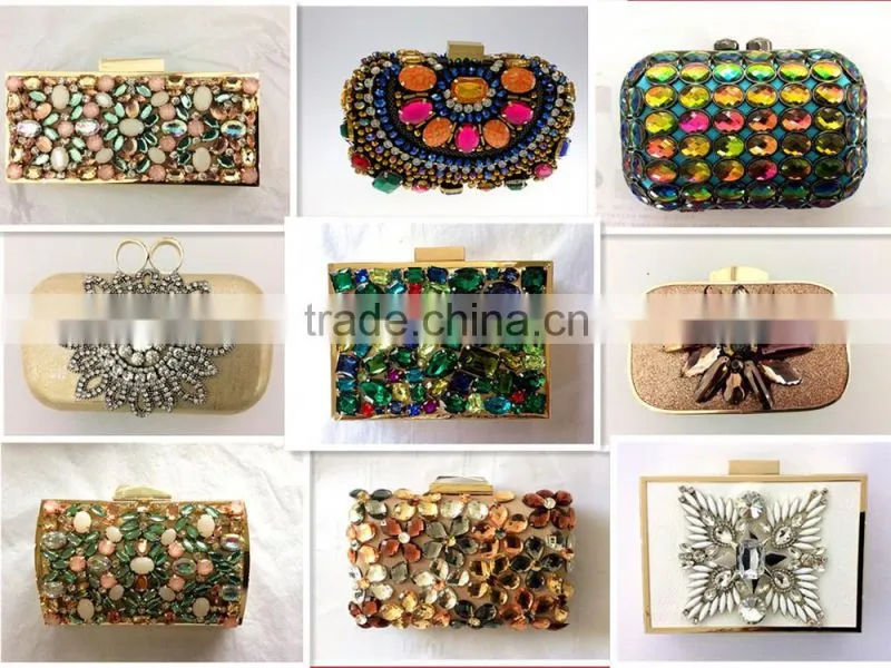 Factory price lady sexy Vogue clutch bag embellished