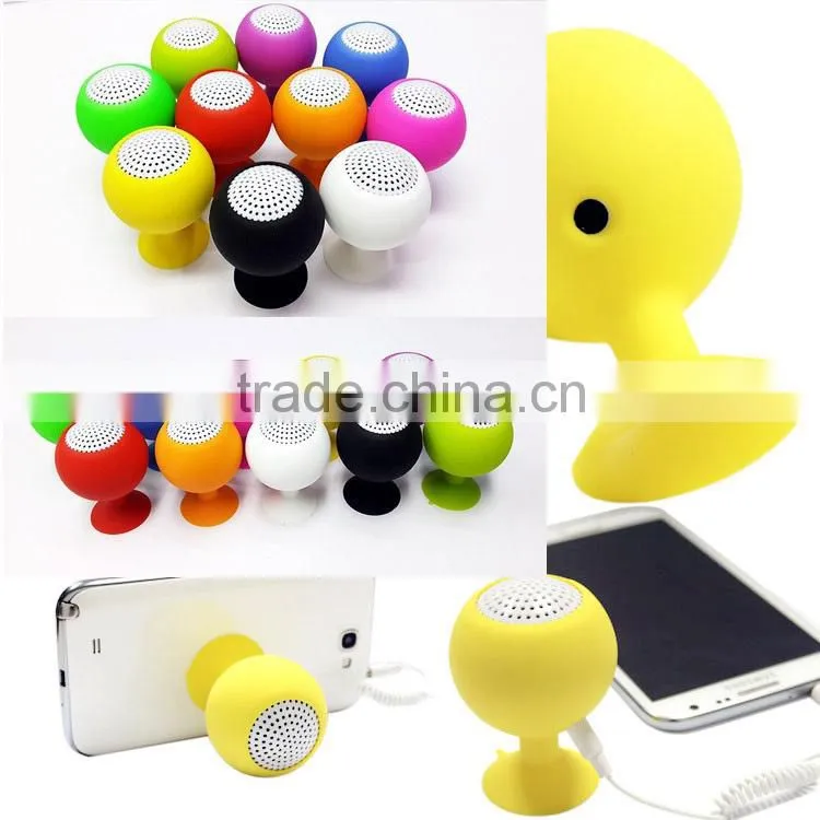 Mini Portable Silicone Sucker Holder Speaker Waterproof Can Be in The Bathroom