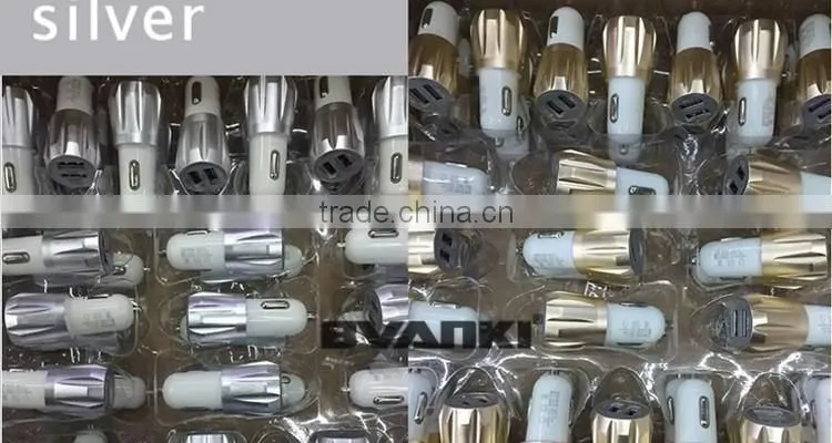 Promotional Wireless 5V 2.1A Mobile Aluminium Dual USB Car Charger for iPhone 6 | for Samsung Portable 12v Car Battery Charger