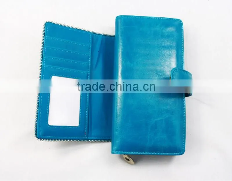 Popular newest women wallet in PU leather