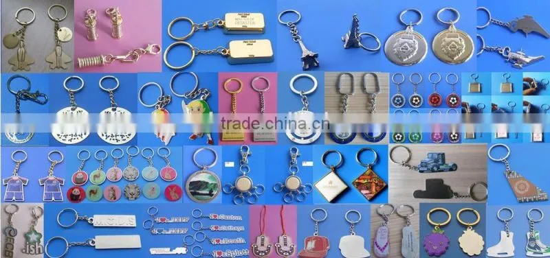 White T shirt shape with custom plastic doming metal keychain