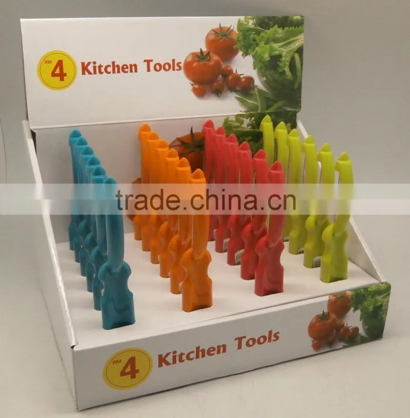 FLAT COLORFUL HANDLE KITCHEN GADGET, KITCHEN ACCESSORIES WITH DISPLAY BOX
