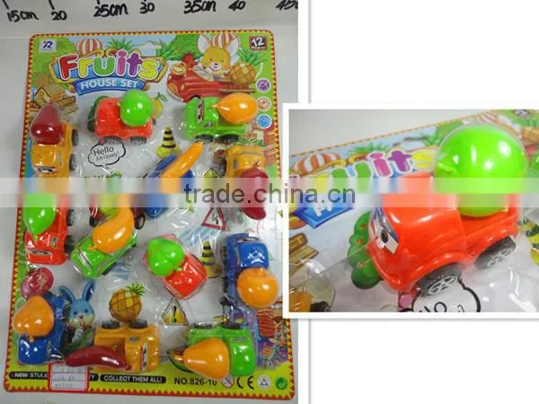 Mini plastic toy fruit car / children toys / play house toys