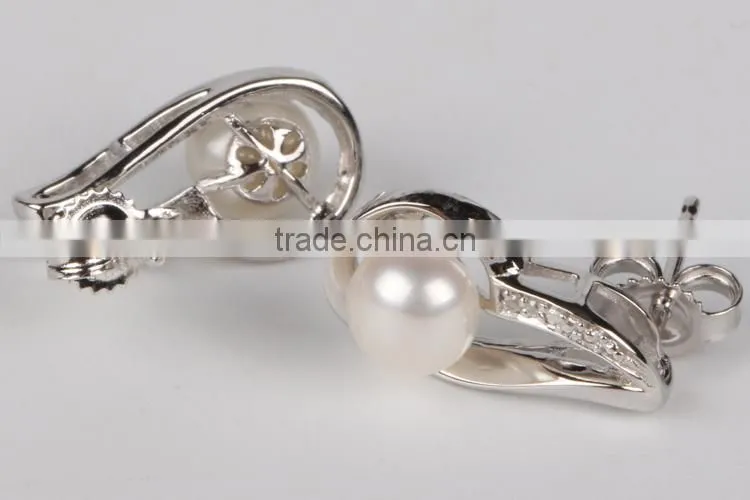Wholesale new fashion latest style pearl earrings earring backs