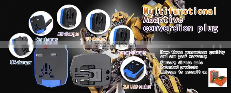 Crazy All-in-1 Universal Travel Power Plug Adapter Charger Car Charger for US, EU and All Countries