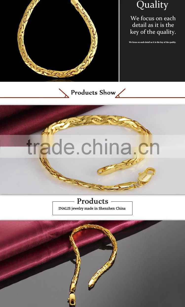 Fashion Wholesale Best Friend Gifts Gold Plated Imitation Bracelet Jewelry