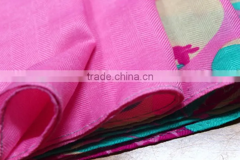 Fashionable voile scarf flower printed long scarf woven scarf tartan plaid scarf