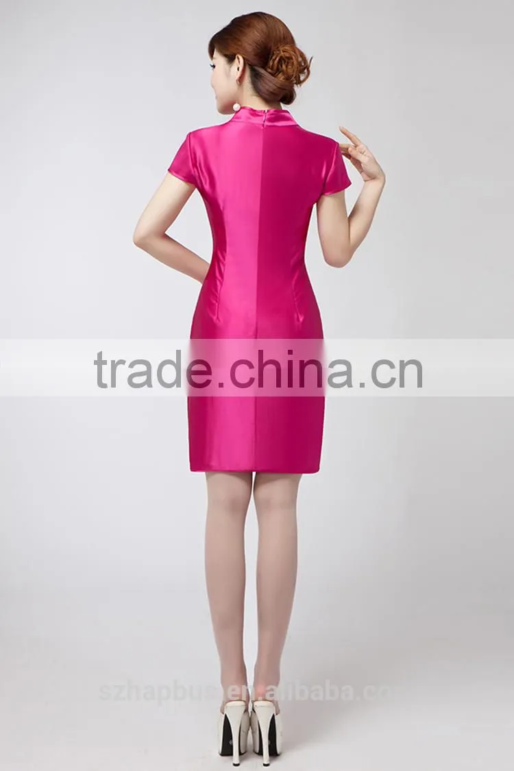 2016 China hot new fashion embroidered dress handmade embroidery in china