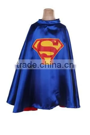 2016 Children capes superhero cape for girl satin wholesale capes