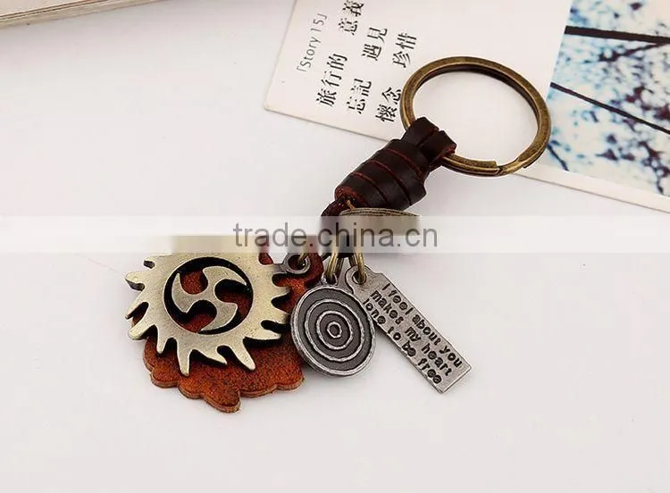2015 Yiwu Factory Direct Sale Punk Shaped New Design Keychain with Metal Pendant