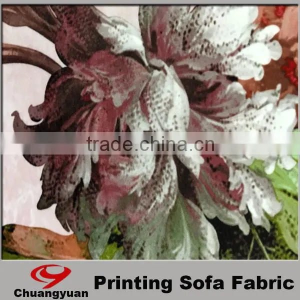 sofa fabric printing /colorful pringt flower printing for home textiles