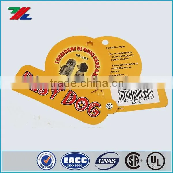 250GSM glossy CMYK printing unique shape cardboard header card