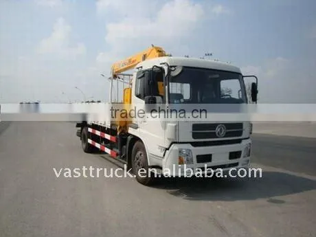 Dongfeng Tianjin 4*2 truck mounted crane factory directly sales
