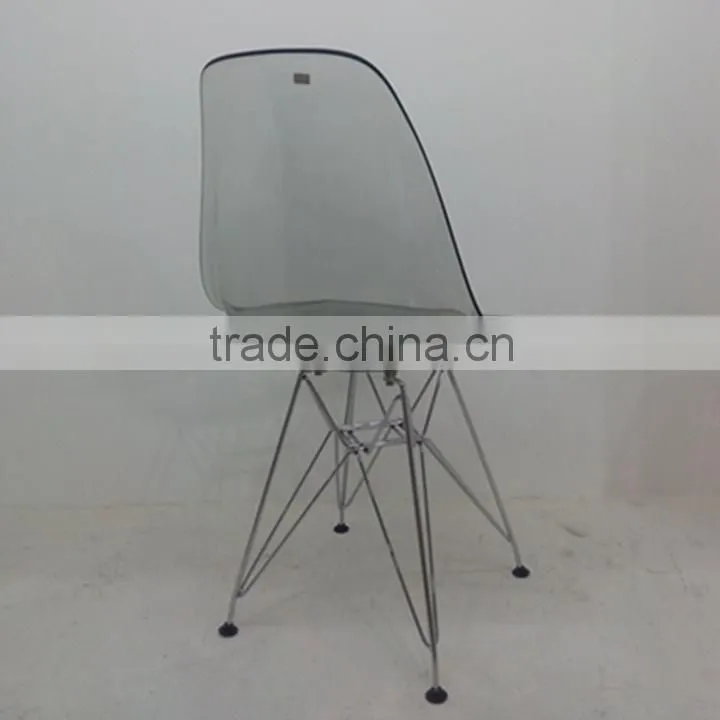 Wholesale PC plastic chair with Steel Legs plastic chair for sale HYX-601A