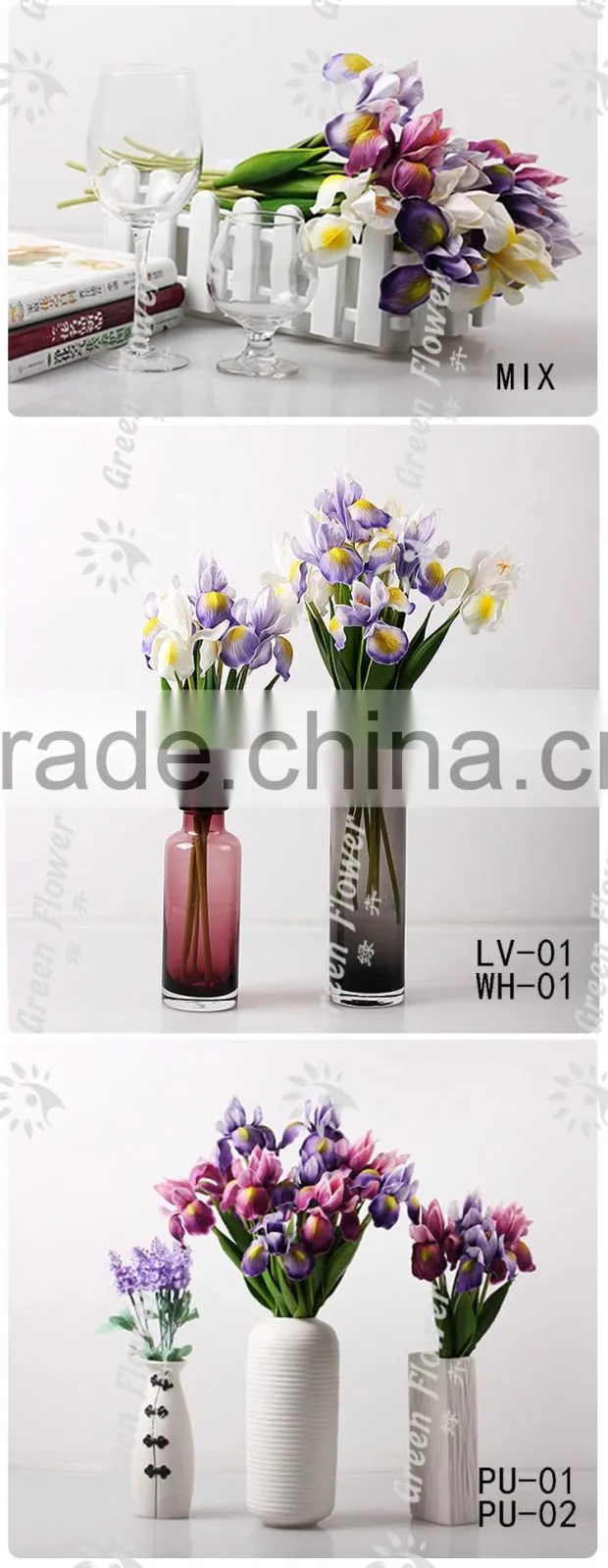 greenflower 2016 daisy Real Touch pu artificial flowers Irish for Home Wedding decrations flowers