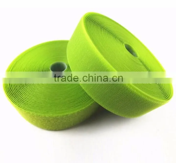 100% Nylon colorful reusable sew on hook and loop fastener straps