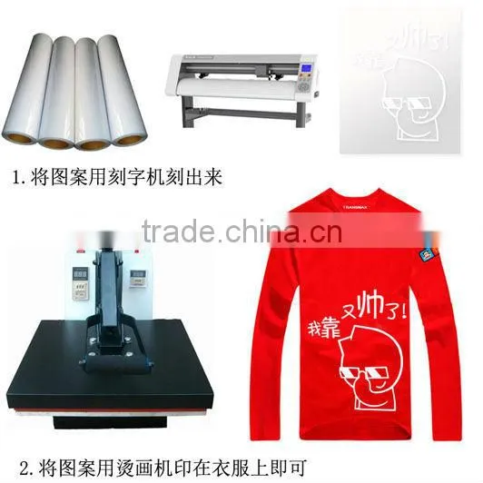PU pink color glitter Heat transfer vinyl for clothing factory