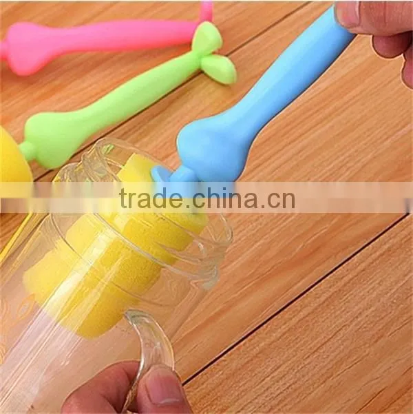M059 Interesting cartoon washing brush sponge Clean cup brush glass brush