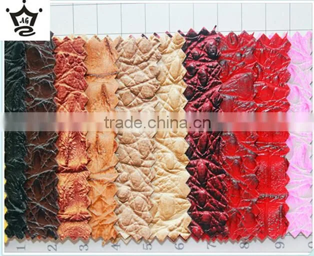 crocodile pattern factory price pvc leather for bags made in china