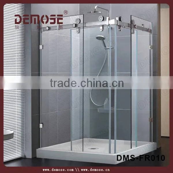frameless glass sliding shower screen hinges for bathroom