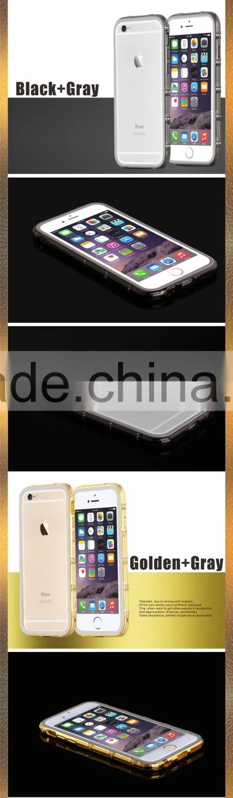 Factory Wholesale Metal Phone Case with TPU for iPhone 6 Plus