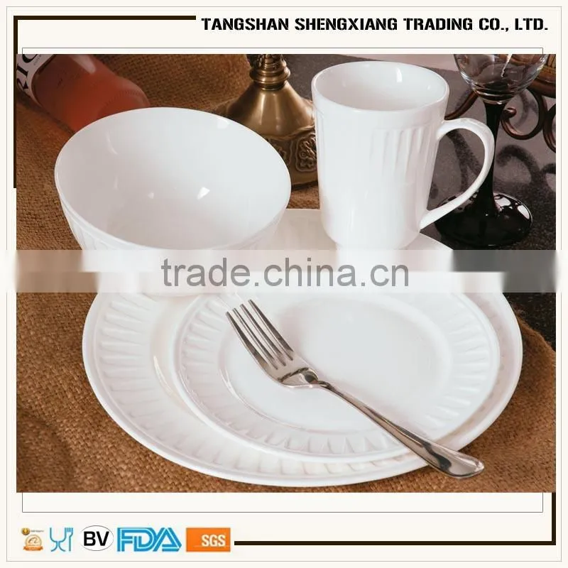 embossed new bone china America market new design tableware
