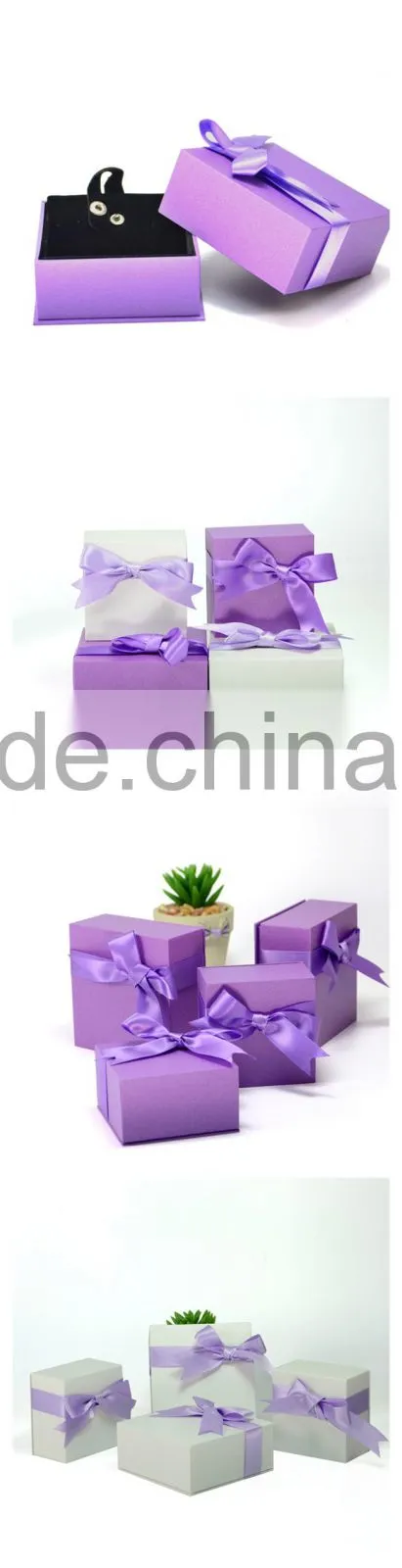 Custom Handmade Purple Cardboard Jewelry Box Bracelet