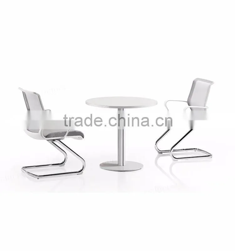 Modern Small White Round Chatting Table Folding Coffee Table Design