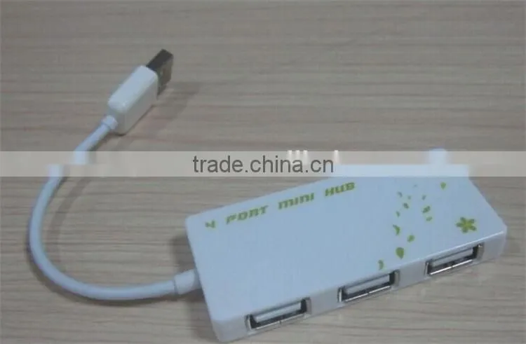 Computer flat slim 4 port usb 2.0 hub as promotional gift