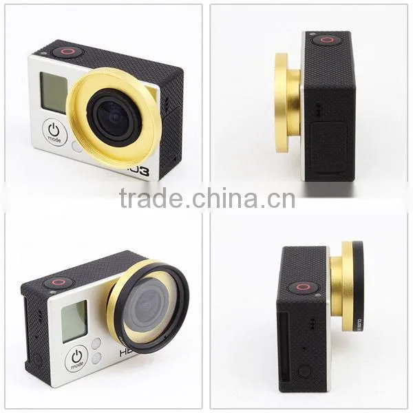 37mm CNC Aluminum Alloy UV Lens Filter Ring Adapter For GoPro Hero 3/3+